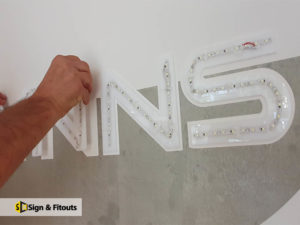 3d sign installation-led signage installation