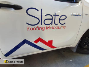 Car sticker sign, Vehicle signage