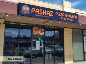 push through letter sign, 3D illuminated sign, shop signage