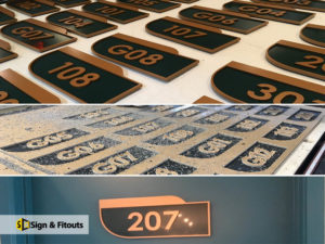 3D sign, Door number sign, sign fabrication