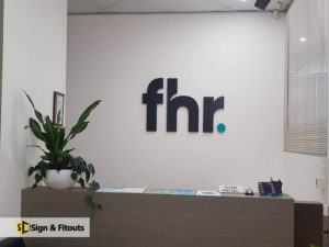 3D sign, Acrylic signage, Reception sign