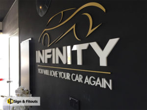 3D sign, Acrylic signage, Reception sign