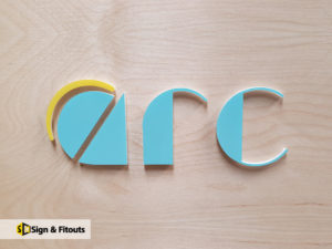 3D sign, Acrylic signage, Reception sign