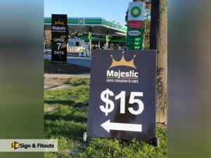 A-Frame signs, sandwich board, sidewalk A-board sign