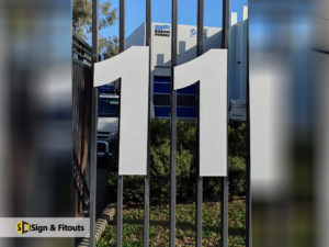 3D sign, Fence sign, 3D number sign