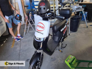 Bike graphics sign, vinyl sticker sign, vinyl decals