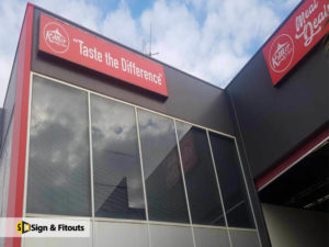 light box sign, building signage