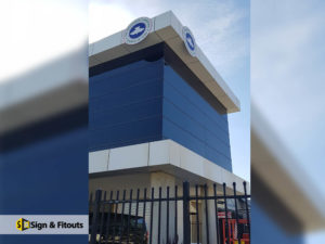 Building sign, panel sign