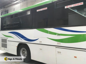 Bus graphic sign, Bus signage