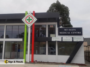 custom sign, fabricated signage, Building sign