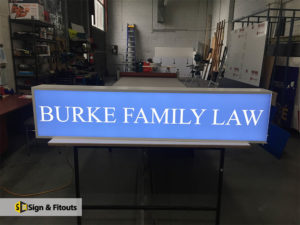 light box sign, sign fabrication