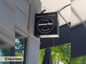 light box sign, building sign, business signage