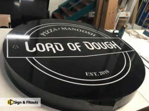 light box sign, fabricated sign, sign fabrication