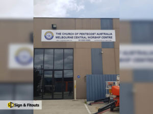 panel sign, Building sign, Business sign