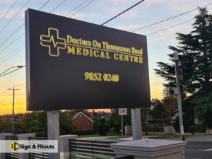 pylon sign, push through letter sign, Illuminated signage