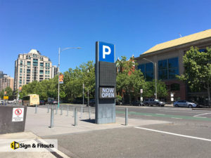 pylon sign, LED sign, parking sign