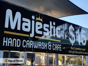 Panel sign, carwash sign, shop signage