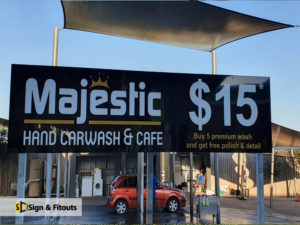 Panel sign, Business sign, carwash sign
