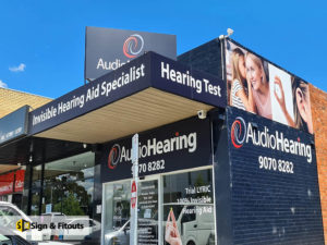 3D sign, push through sign, shop sign