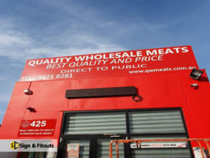 Panel sign, Business sign, building signage