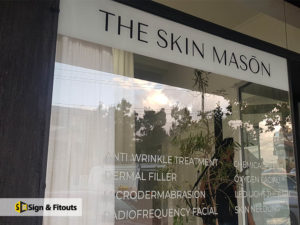 Window sign, window graphics, vinyl sign writting