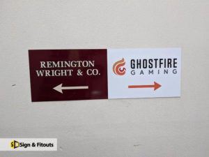 Panel sign, business sign, building signage