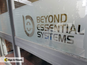 Window frosting, privacy window film, window sign