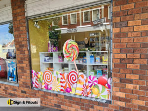 Window sign, window graphics