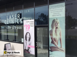 Window sign, window graphics, window stickers