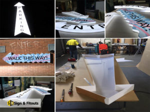 Fabricated sign, Illuminated sign, sign fabrication