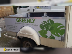 trailer sign, vehicle sign, trailer wrap sign