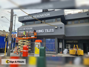 3D sign, sign installation, Shop sign