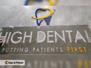 Reception Signs, sign fabrication, 3D illuminated sign