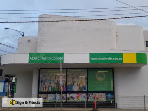 Window sign, Building sign, Panel signage