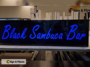 light box sign, illuminated sign