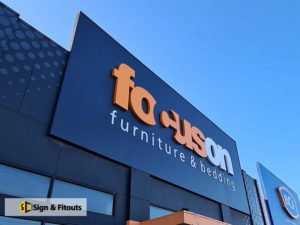 3D Sign, Building sign, Fabricated signage