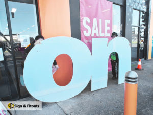 Fabricated sign, Sign installation, 3D sign