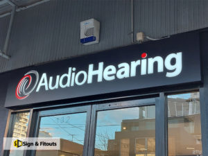 push through letter sign, 3D sign, Illuminated signage