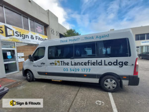 Vehicle sign, vehicle graphics sign, Car signage