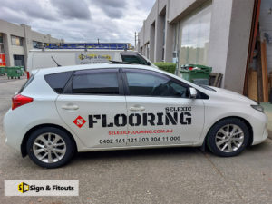 Car sticker sign, Vehicle signage