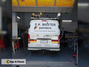 van signage, car graphics, car sign