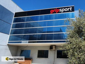 Window sign, window graphics, Building sign