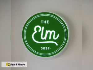 push through letter sign, 3D sign, Illuminated signage