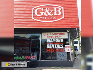 3D sign, Acrylic signage, window sign