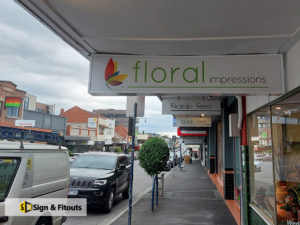 under awning sign, light box sign, Business sign