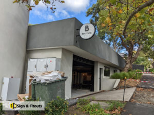 light box sign, illuminated sign, building sign
