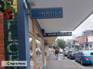 blade sign, push trough 3D sign, shop signage, letter illuminated sign, backlit sign