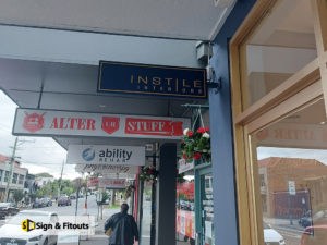 blade sign, push through letter sign, 3D sign, Illuminated sign, shop signage