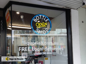 3D illuminated sign, Neon signage, Window sign