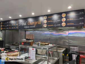 panel sign, Menu sign, wall sign, Menue board